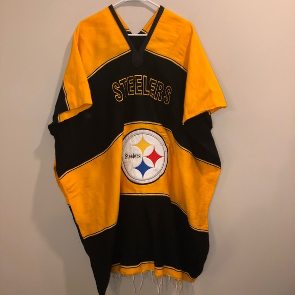 NFL Jackets & Blazers - NFL Pittsburgh Steelers Black and Gold Pancho OS